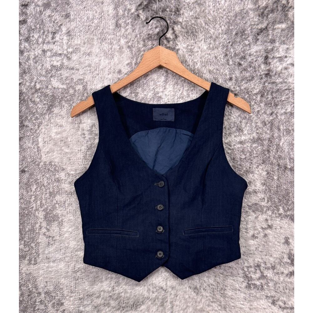 Aritzia Navy Blue Women's Fitted Vest